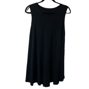Brandy Melville Black Swing Mini Dress Womens Neutral Classic Basics
